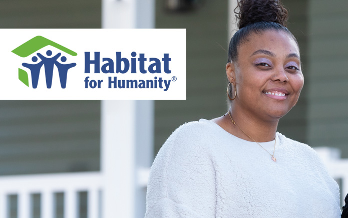 Habitat for Humanity applicant and logo.