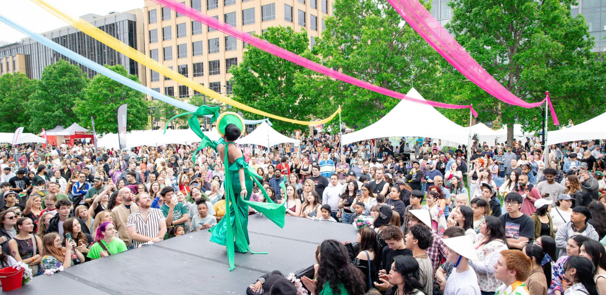Performer on stage at CelebrAsian