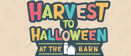 Harvest to Halloween at the Barn event logo