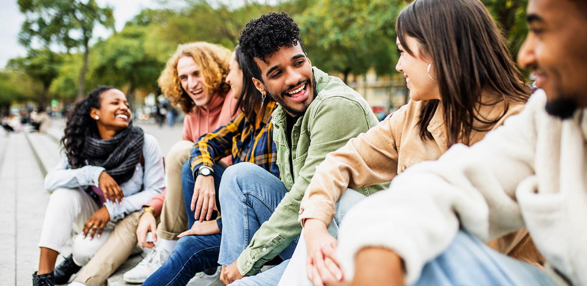 Diverse group of young adults