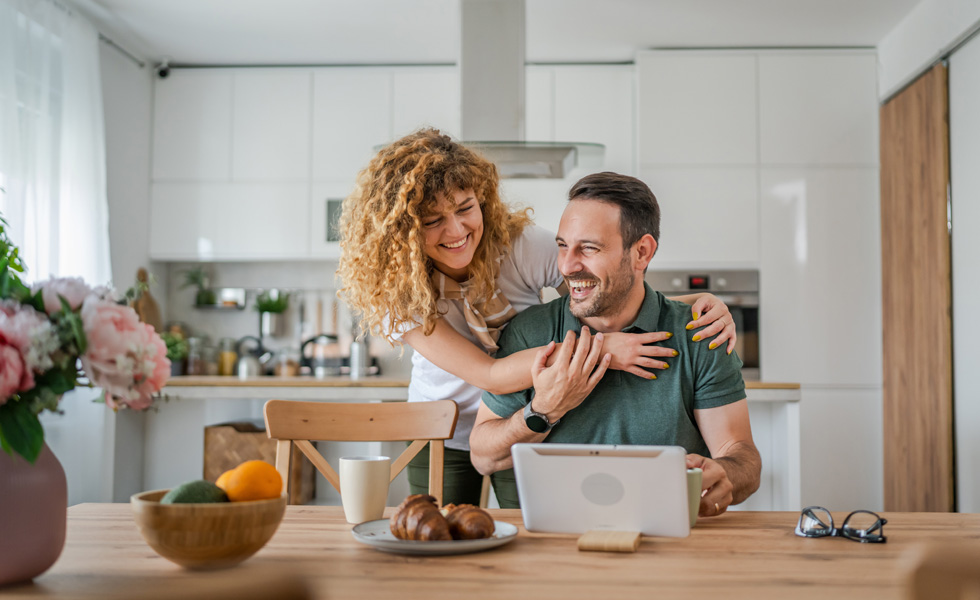 Couple in the kitchen